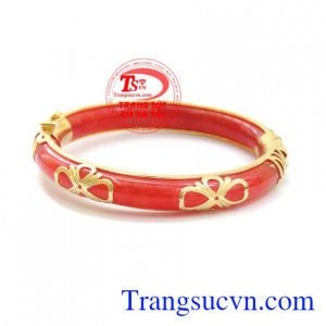 Vòng tay ngọc thời trang, vòng ngọc cẩm thạch đẹp. Vòng tay ngọc đỏ trẻ trung