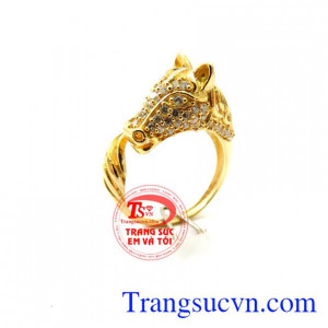 Nhẫn Nữ Vàng Tây Tuổi Ngọ 10k, nhẫn nữ vàng tây, nhẫn nữ đẹp