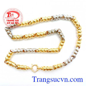 Dây vàng hai màu nam tính món quà ý nghĩa dành cho nam, Cho Chồng, Người yêu nhân dịp sinh nhật hoặc kỷ niệm, Rất được phái mạnh ưa chuộng