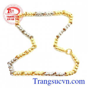 Dây vàng hai màu nam tính món quà ý nghĩa dành cho nam, Cho Chồng, Người yêu nhân dịp sinh nhật hoặc kỷ niệm, Rất được phái mạnh ưa chuộng