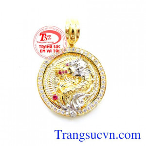 Mặt Dây Chuyền Nam Rồng Vàng Mạnh Mẽ, mặt dây rồng vàng, mặt dây chuyền nam đẹp