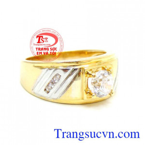 Nhẫn nam vàng 18k phay sáng, nhẫn nam vàng 18k thiết kế phay sáng những nét dứt khoát, hiện đại. Chiếc nhẫn nam sang trọng 18k là món quà ý nghĩa cho nam giới.