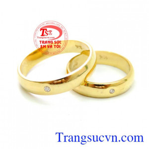 Nhẫn Cưới Kim Cương Vàng 10k, nhẫn cưới đẹp, nhẫn cưới vàng tây