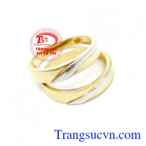 Cặp Nhẫn Cưới Hòa Quyện chất lượng vàng đảm bảo