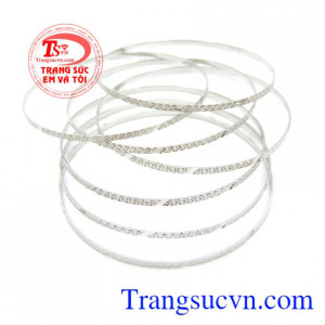 Bộ Vòng Tuần Vàng Trắng Thuần Khiết