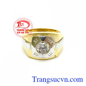 Nhẫn Nam Quý Ông Thành Đạt Hàn Quốc thời trang sang trọng