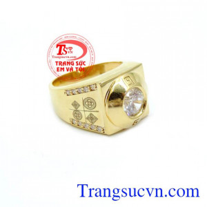 Chiếc Nhẫn Doanh Nhân Thành Đạt Đeo hợp thời trang, biểu tượng cho 1 doanh nhân thành đạt, chất lượng vàng đảm đeo bền đẹp sáng bóng, tinh tế và sang trọng dành cho phái mạnh