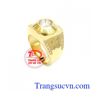 Chiếc Nhẫn Doanh Nhân Thành Đạt chất lượng cao. Chiếc Nhẫn Doanh Nhân Thành Đạt, nhẫn nam vàng tây, nhẫn nam đẹp