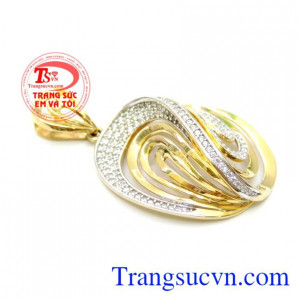 Mặt Dây Chuyền Nữ Cao Quý, mặt dây vàng tây đá quý.