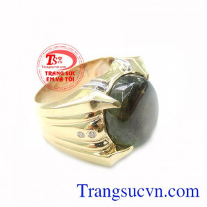 Nhẫn Nam Saphire Lịch Lãm phù hợp phong cách thời trang phái mạnh