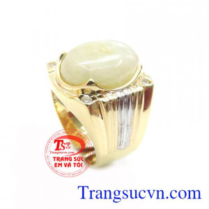 Nhẫn Nam 14k Gắn Đá Saphire Tài Lộc chất lượng cao. Nhẫn Nam 14k Gắn Đá Saphire Tài Lộc, nhẫn nam vàng tây, nhẫn nam đẹp