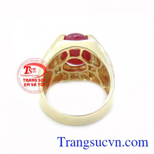 Nhẫn nam ruby là xu hướng trang sức hàng đầu, đeo mang lại may mắn trong công việc và thu hút tài lộc
