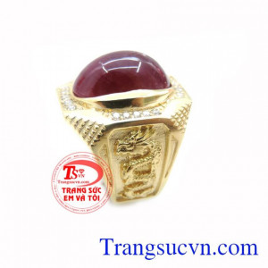 Nhẫn Nam Ruby Rồng Vàng Đẳng Cấp mang lại vẻ đẹp lịch lãm sang trọng cho người đàn ông quý phái nhẫn đeo hợp trang phục là loại nhẫn đang hot nhất trên thị trường hiện nay và được rất nhiều người ưa chuộng, nhẫn nam vàng tây đẹp,có giấy kiểm định đá quý v