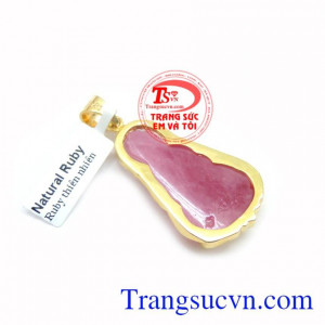 Mặt Phật Ruby Bọc Vàng Tinh Tế