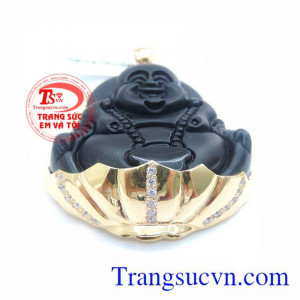 Mặt dây chuyền nam chạm khắc bọc vàng 10k sáng bóng đảm bảo chất lượng hợp thời trang, sang trọng và phong thủy