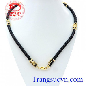 Dây Da Bọ Cạp Bọc Vàng Cho Nam Đeo chất lượng cao