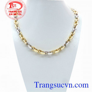 Dây Chuyền Nam Vàng 10K Ý Sáng Bóng, dây chuyền nam vàng tây, dây chuyền nam đẹp