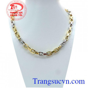 Vòng Cổ Nam Italy Kiểu Dáng Sang Trọng, dây chuyền nam vàng tây, dây chuyền nam đẹp