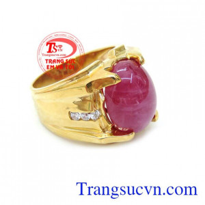 Nhẫn Nam Ruby 10K thương hiệu uy tín, chất lượng, chế tác theo yêu cầu