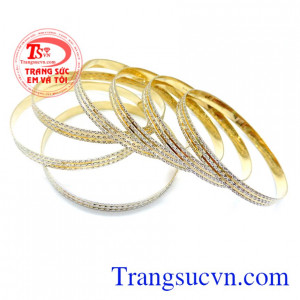 Vòng Tuần Vàng Italy 750 Đeo Bền Đẹp, vòng tuần vàng tây. 