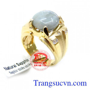 Nhẫn Saphire Nam Thể Hiện Đẳng Cấp chất lượng cao. Nhẫn Saphire Nam Thể Hiện Đẳng Cấp, nhẫn nam vàng tây, nhẫn nam đẹp