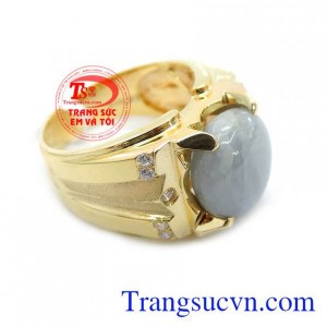 Nhẫn Saphire Nam Thể Hiện Đẳng Cấp chất lượng cao. Nhẫn Saphire Nam Thể Hiện Đẳng Cấp, nhẫn nam vàng tây, nhẫn nam đẹp