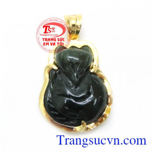 Bán Mặt Hồ Ly Ngọc Bích Bọc Vàng 14K chất lượng cao.