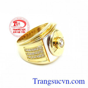Nhẫn Nam 18K Phong Cách phù hợp phong cách thời trang, sang trọng