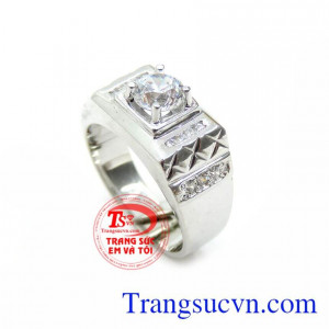 Nhẫn Nam Vàng Trắng 18K Năng Động, nhẫn nam vàng tây, nhẫn nam đẹp. chiếc nhẫn nam vàng trắng đem lại may mắn và phú quý, chiếc nhẫn vàng trắng 18k thể hiện đẳng cấp và quyền uy của nam giới, sẽ đem lại may mắn trong những nấc thang thăng tiến của sự nghi