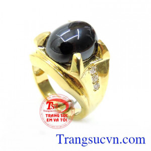 Nhẫn Nam Đá Đen 10k chất lượng cao. Nhẫn Nam Đá Đen 10k, nhẫn nam vàng tây, nhẫn nam đẹp