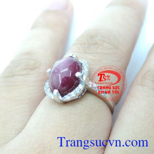 Nhẫn Nữ gắn Đá Ruby Thiên Nhiên quý phái dành cho phái đẹp