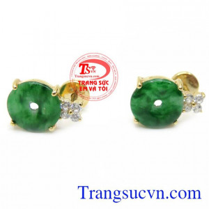 Bán Hoa Tai Jadeite Vàng 14K chất lượng cao