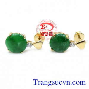 Bán Bông Tai Ngọc Cẩm Thạch Yêu Thương chất lượng cao.