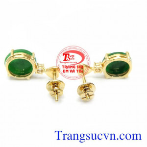 Bông Tai Ngọc Cẩm Thạch Yêu Thương