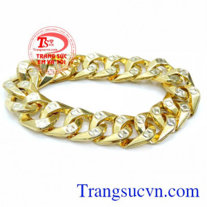 Lắc Vàng Mạnh Mẽ Cho Nam Đeo, lắc nam vàng tây, lắc nam đẹp.