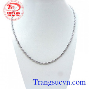 Bán Dây Chuyền Nữ Ý Bện Vàng Trắng chất lượng cao.