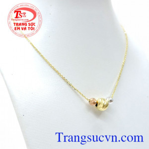 Dây Nữ Ý Mặt Bi Phay Sáng Bóng, dây chuyền nữ đẹp. Chiếc dây chuyền đẹp, nữ tính lại mang nhiều ý nghĩa là món quà tặng thích hợp cho người ấy
