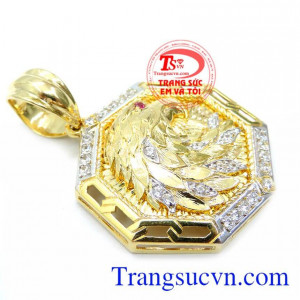 Mặt Nam Đại Bàng Dũng Mãnh kết hợp cùng dây chuyền nam vàng tây tạo thành bộ trang sức cho nam đẹp tuyệt vời
