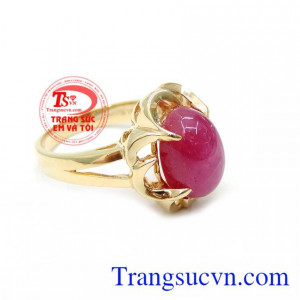 Nhẫn Nữ Đá Ruby Phong Thủy chất lượng cao. Nhẫn Nữ Đá Ruby Phong Thủy, nhẫn nữ vàng tây, nhẫn nữ đẹp