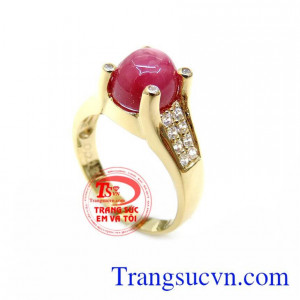 Chiếc Nhẫn Ruby Hộ Mệnh chất lượng cao. Chiếc Nhẫn Ruby Hộ Mệnh, nhẫn nữ vàng tây, nhẫn nữ đẹp