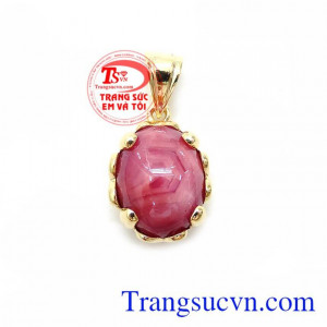 Bán Mặt Dây Chuyền Đá Ruby Bọc Vàng chất lượng cao. 