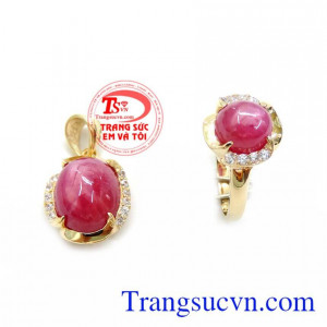 Bán Bộ Mặt Nhẫn Nữ Ruby Xinh chất lượng đá và vàng đảm bảo.