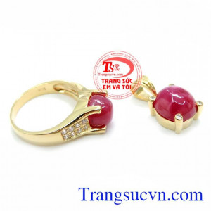 Mặt Nhẫn Nữ Ruby Hộ Mệnh