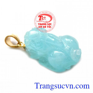 Mặt Tỳ Hưu Aquamarine Xanh Nước Biển