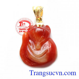 Bán Mặt Hồ Ly Ngọc Cẩm Thạch Đỏ chất lượng cao.
