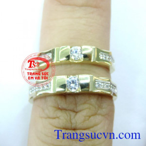 Đôi Nhẫn Cưới Vàng Son