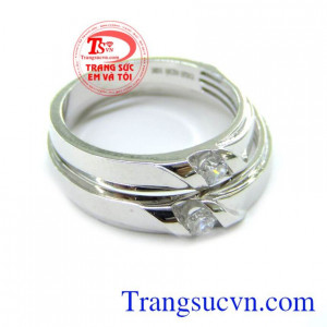 Nhẫn cưới vàng trắng