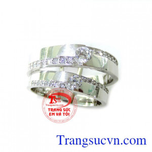 Cặp Đôi Mãi Mãi Bên Nhau, nhẫn cưới vàng tây, nhẫn cưới đẹp