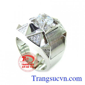 Chiếc Nhẫn Vàng Trắng Đẹp 2017 chất lượng cao. Chiếc Nhẫn Vàng Trắng Đẹp 2017, nhẫn nam vàng tây, nhẫn nam 10k đẹp