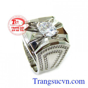 Nhẫn Vàng Trắng Nam 10k Sang Trọng chất lượng cao. Nhẫn Vàng Trắng Nam 10k Sang Trọng, nhãn nam vàng tây, nhẫn nam vàng trắng 10k đẹp.